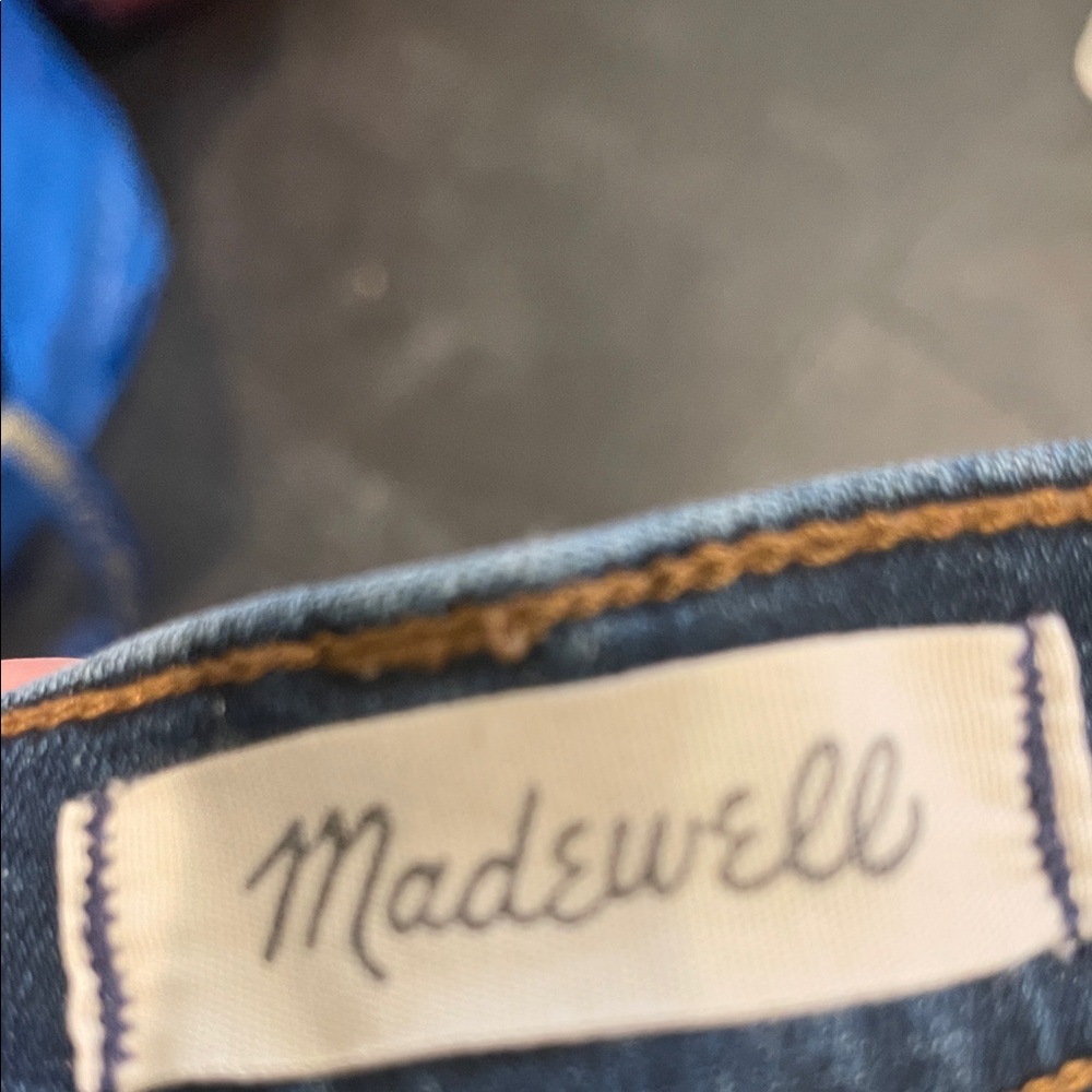 Madewell Classic Blue Denim High Rise Skinny 10” Rise